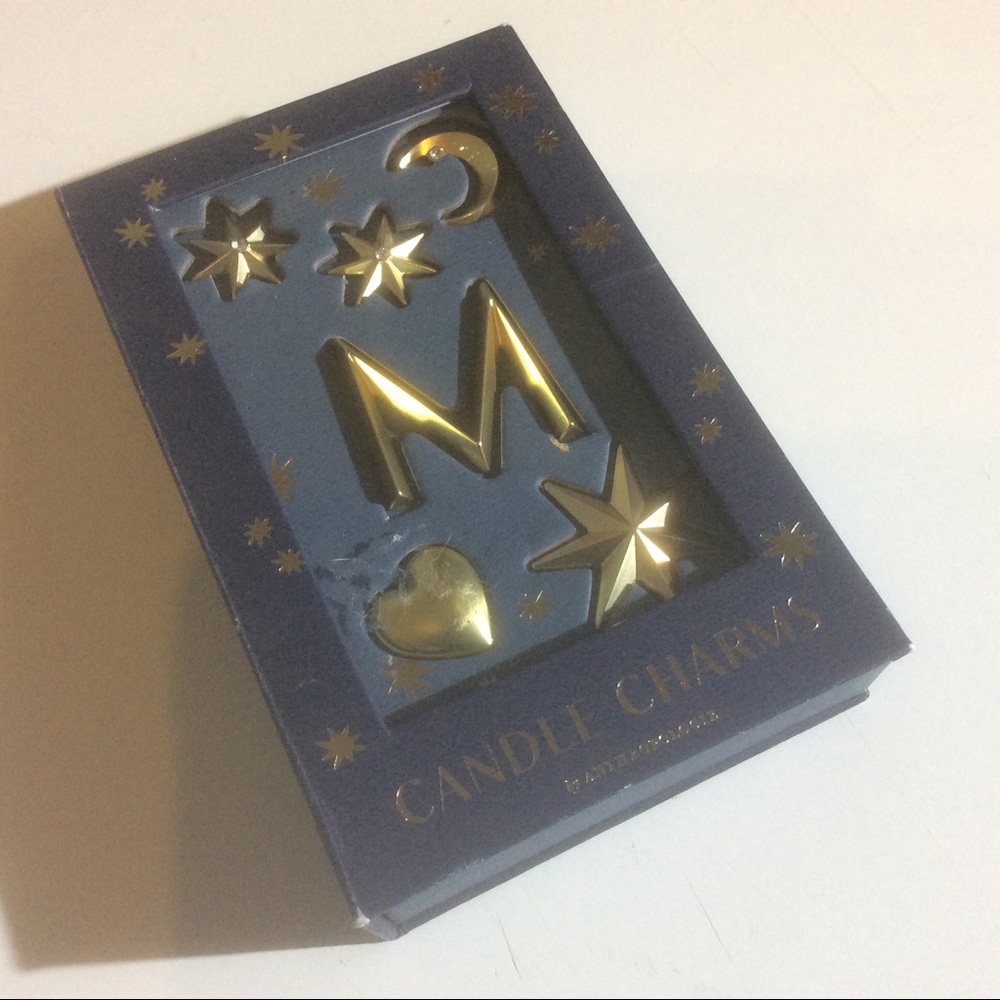 Anthropology Candle Charms 6 Gold Tone Star Heart